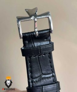 ساعت واشرون کنستانتین مردانه اتوماتیک بند چرم صفحه مشکی vacheron constantin overseas 01048