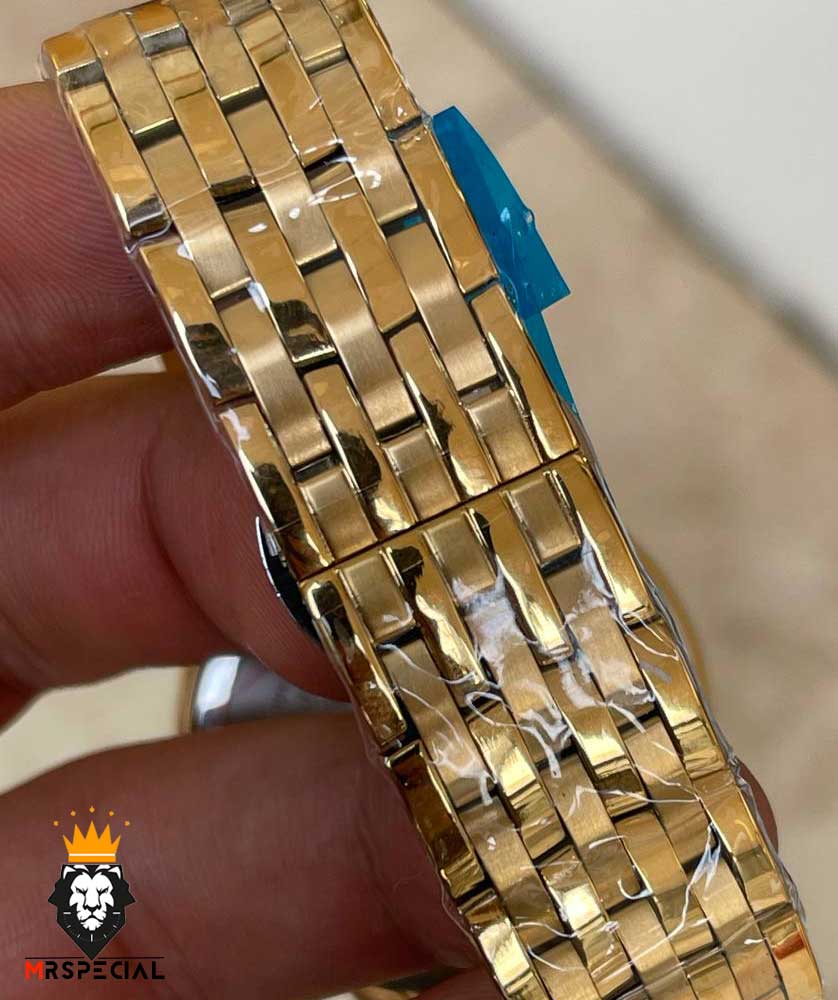 ساعت مچی مردانه ورساچه کوارتز طلایی صفحه مشکی 01094 VERSACE