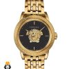 ساعت مچی مردانه ورساچه کوارتز طلایی صفحه مشکی 01094 VERSACE