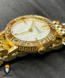 ساعت مچی زنانه ورساچه کوارتز طلایی صفحه سفید 01184 VERSACE