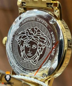 ساعت مچی زنانه ورساچه کوارتز طلایی صفحه سفید 01184 VERSACE