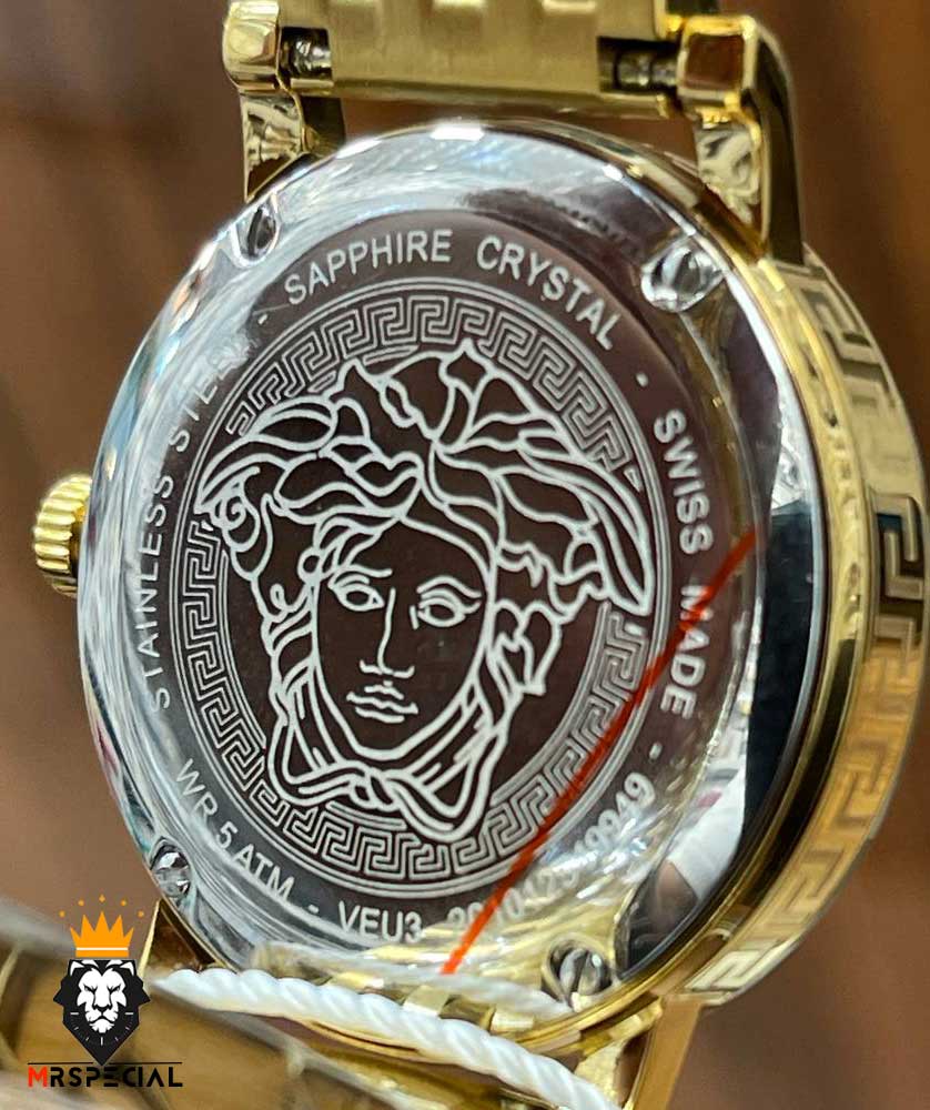 ساعت مچی زنانه ورساچه کوارتز طلایی صفحه سفید 01184 VERSACE