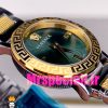 ساعت ورساچه زنانه کوارتز دورنگ طلایی صفحه سبز 020845 VERSACE