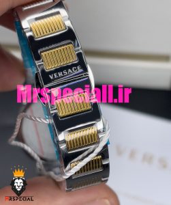 ساعت ورساچه زنانه کوارتز دورنگ طلایی صفحه ابی 020844 VERSACE