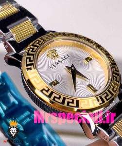 ساعت ورساچه زنانه کوارتز دورنگ طلایی صفحه سفید 020846 VERSACE