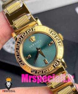 ساعت ورساچه زنانه کوارتز طلایی صفحه سبز 020841 VERSACE 