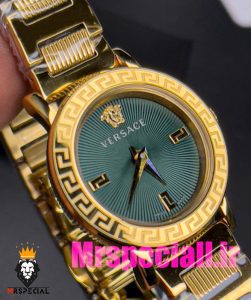 ساعت ورساچه زنانه کوارتز طلایی صفحه سبز 020841 VERSACE 