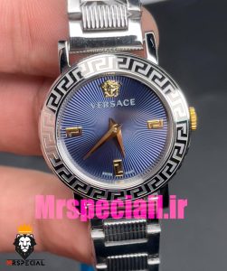 ساعت ورساچه زنانه کوارتز استیل صفحه ابی 020849 VERSACE