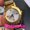 ساعت ورساچه زنانه کوارتز طلایی صفحه سفید 020842 VERSACE