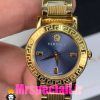ساعت ورساچه زنانه کوارتز طلایی صفحه ابی 020843 VERSACE