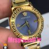 ساعت ورساچه زنانه کوارتز طلایی صفحه ابی 020843 VERSACE
