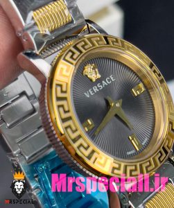 ساعت ورساچه زنانه کوارتز دورنگ طلایی صفحه طوسی 020847 VERSACE