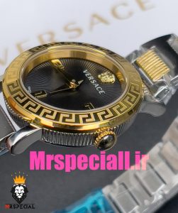ساعت ورساچه زنانه کوارتز دورنگ طلایی صفحه طوسی 020847 VERSACE
