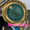 ساعت ورساچه زنانه کوارتز دورنگ طلایی صفحه سبز 020851 VERSACE