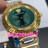 ساعت ورساچه زنانه کوارتز دورنگ طلایی صفحه سبز 020851 VERSACE