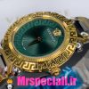 ساعت ورساچه زنانه کوارتز دورنگ طلایی صفحه سبز 020851 VERSACE