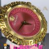 ساعت ورساچه زنانه کوارتز دورنگ طلایی صفحه قرمز 020852 VERSACE