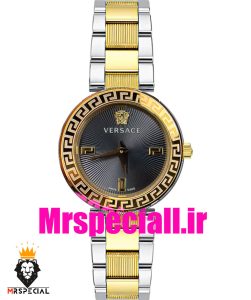 ساعت ورساچه زنانه کوارتز دورنگ طلایی صفحه طوسی 020847 VERSACE
