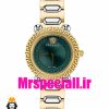 ساعت ورساچه زنانه کوارتز دورنگ طلایی صفحه سبز 020851 VERSACE