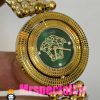 ساعت ورساچه زنانه کوارتز طلایی صفحه سبز قاب متحرک 020886 VERSACE