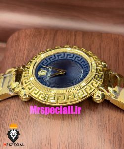 ساعت ورساچه زنانه کوارتز طلایی صفحه ابی 021033 VERSACE 
