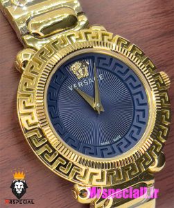 ساعت ورساچه زنانه کوارتز طلایی صفحه ابی 021033 VERSACE 