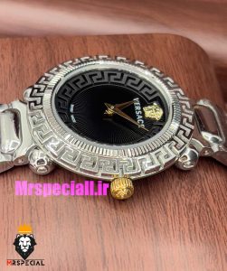 ساعت ورساچه زنانه کوارتز استیل صفحه مشکی 021035 VERSACE 
