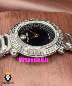 ساعت ورساچه زنانه کوارتز استیل صفحه مشکی 021035 VERSACE 