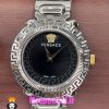 ساعت ورساچه زنانه کوارتز استیل صفحه مشکی 021035 VERSACE