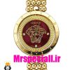 ساعت ورساچه زنانه کوارتز طلایی صفحه قرمز قاب متحرک 02034 VERSACE