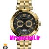 ساعت مچی مردانه ورساچه کرنوگراف طلایی صفحه مشکی 6547 VERSACE