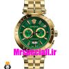 ساعت مچی مردانه ورساچه کرنوگراف طلایی صفحه سبز 0909 VERSACE
