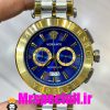 ساعت مچی مردانه ورساچه کرنوگراف دورنگ طلایی صفحه ابیVERSACE 020647