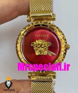 ساعت مچی زنانه ورساچه طلایی بند حصیری 020665 VERSACE