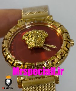 ساعت مچی زنانه ورساچه طلایی بند حصیری 020665 VERSACE