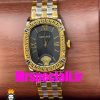 ساعت مچی زنانه ورساچه کوارتز دورنگ طلایی صفحه مشکی 020670 VERSACE