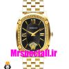 ساعت مچی زنانه ورساچه کوارتز دورنگ طلایی صفحه مشکی 020670 VERSACE