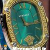 ساعت مچی زنانه ورساچه کوارتز دورنگ طلایی صفحه سبز 0863 VERSACE