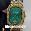 ساعت مچی زنانه ورساچه کوارتز دورنگ طلایی صفحه سبز 0863 VERSACE