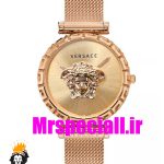 ساعت مچی زنانه ورساچه بند حصیری رزگلد صفحه رزگلد 02023 VERSACE